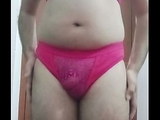 Indian Gay Crossdresser Gaurisissy bdsm xxx hard sex in pink honeymoon lingerie