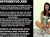 Hotkinkyjo in newspaper style dress double anal fisting by AlexThorn &amp_ prolapse in studio